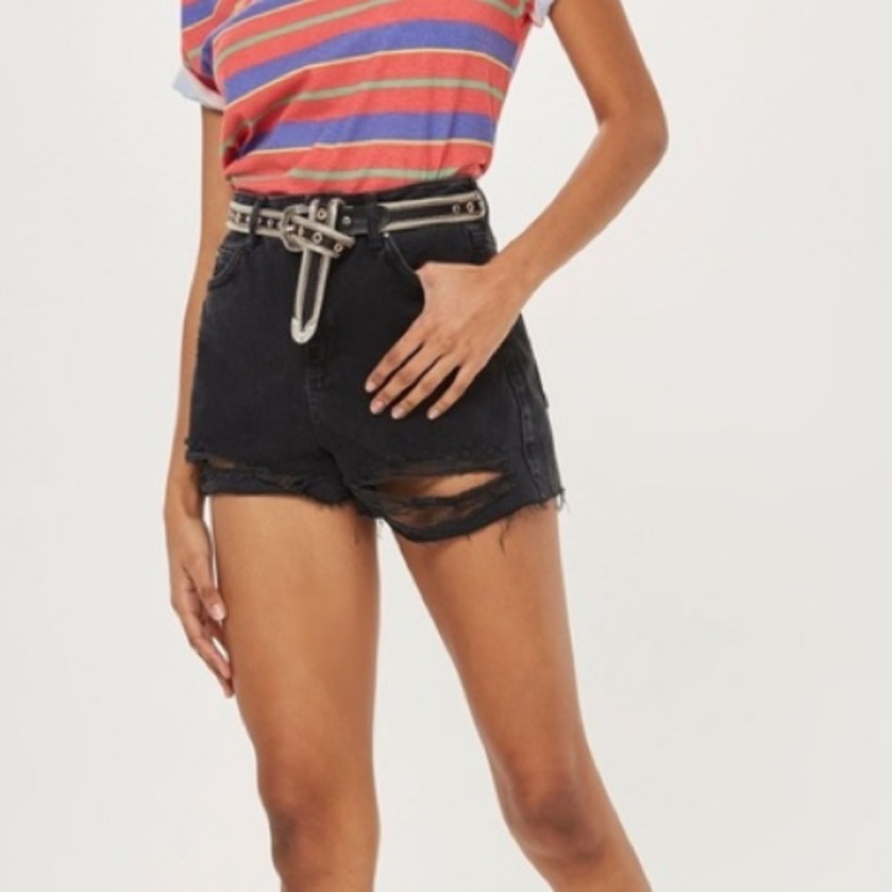 Topshop moto mom shorts